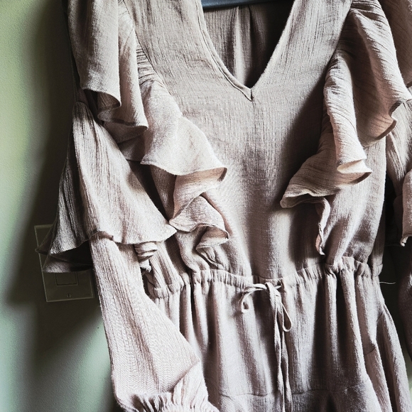 Flawless Women’s Ruffle Long Sleeve Mini Boho Dress Size S - Picture 6 of 10